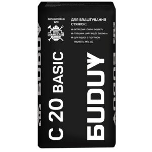 БUDUY С 20 BASIC СТЯЖКА ДЛЯ ПІДЛОГИ АРМОВАНА ВІД 10 ДО 100 ММ (25 кг)