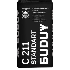 БUDUY С 211 STANDART САМОВИРІВНЮЮЧА ТОВСТОШВРОВА СУМІШ ВІД 3 ДО 70 ММ (25кг)