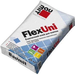 Клей для плитки еластичний Baumit FlexUni , 25кг,1/54