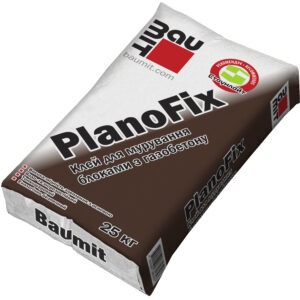 Клей-шпаклівна суміш для газобетону Baumit PlanoFix , 25кг, 1/54
